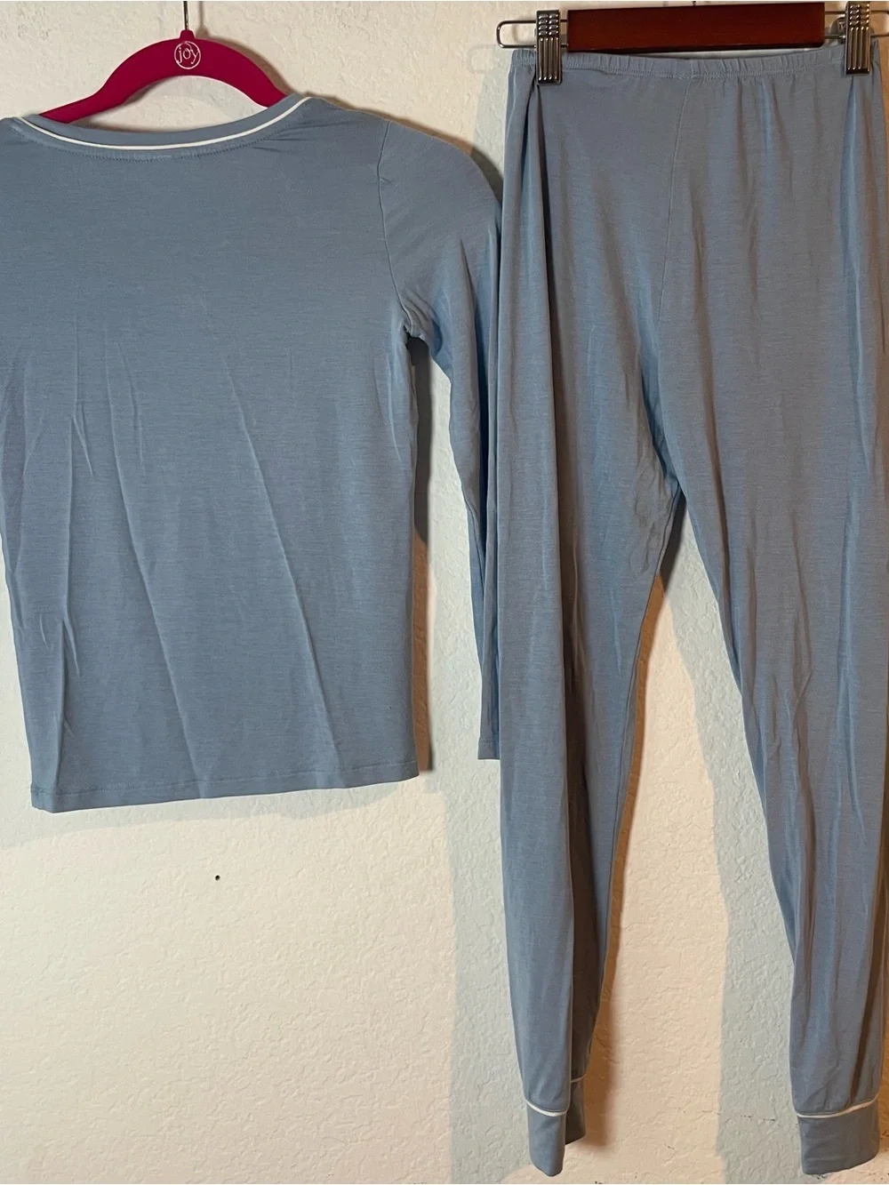 Eberjey Kids TENCEL Modal Blue Pajama Set Size 10 Long Sleeve